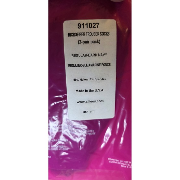 Lot Of New Silkies Microfiber Trouser Sock Packages 4 Total Packs Navy/Black - Picture 5 of 8